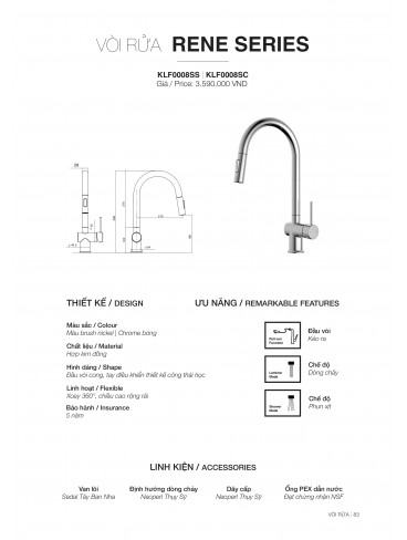 CHẬU RỬA CHÉN KLUGER 2026