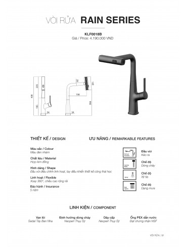 CHẬU RỬA CHÉN KLUGER 2026