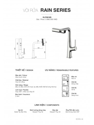 CHẬU RỬA CHÉN KLUGER 2026