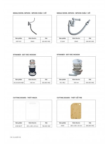 CHẬU RỬA CHÉN KLUGER 2026