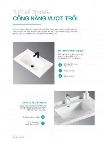 Catalogue Tủ Lavabo Mowoen 2024
