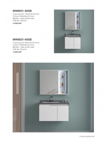 Catalogue Tủ Lavabo Mowoen 2024