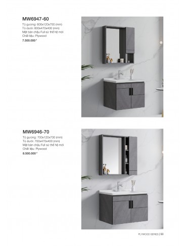 Catalogue Tủ Lavabo Mowoen 2024