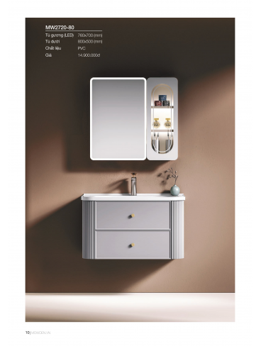 Catalogue Tủ Lavabo Mowoen 2026 PVC Series