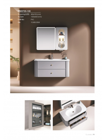 Catalogue Tủ Lavabo Mowoen 2026 PVC Series