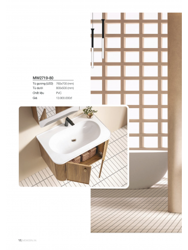 Catalogue Tủ Lavabo Mowoen 2026 PVC Series