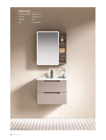 Catalogue Tủ Lavabo Mowoen 2026 PVC Series