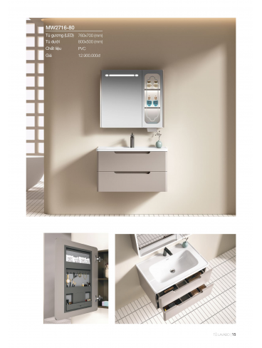 Catalogue Tủ Lavabo Mowoen 2026 PVC Series
