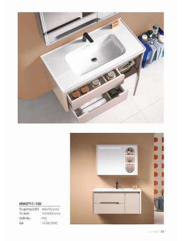 Catalogue Tủ Lavabo Mowoen 2026 PVC Series