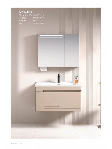 Catalogue Tủ Lavabo Mowoen 2026 PVC Series