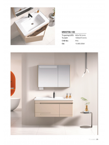 Catalogue Tủ Lavabo Mowoen 2026 PVC Series
