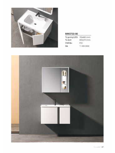 Catalogue Tủ Lavabo Mowoen 2026 PVC Series