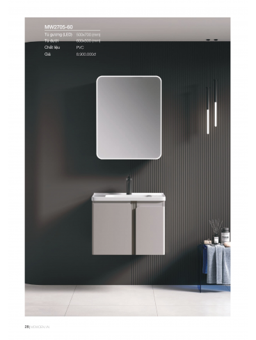 Catalogue Tủ Lavabo Mowoen 2026 PVC Series