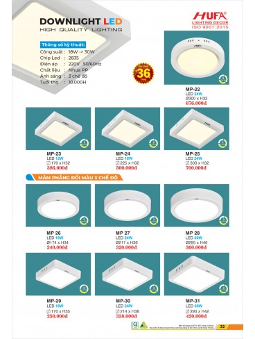 ĐÈN LED HUFA 2026