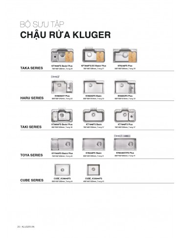 CATALOGUE CHẬU RỬA CHÉN KLUGER T7.2026