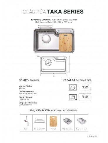 CATALOGUE CHẬU RỬA CHÉN KLUGER T7.2026