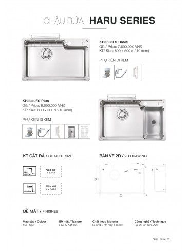 CATALOGUE CHẬU RỬA CHÉN KLUGER T7.2026