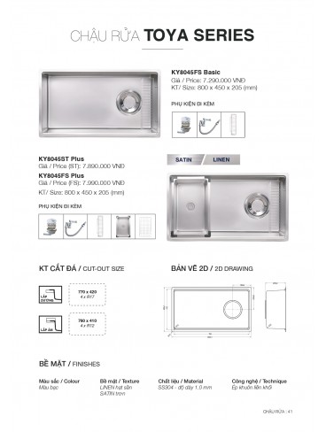 CATALOGUE CHẬU RỬA CHÉN KLUGER T7.2026