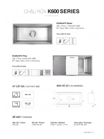 CATALOGUE CHẬU RỬA CHÉN KLUGER T7.2026