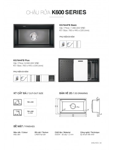CATALOGUE CHẬU RỬA CHÉN KLUGER T7.2026