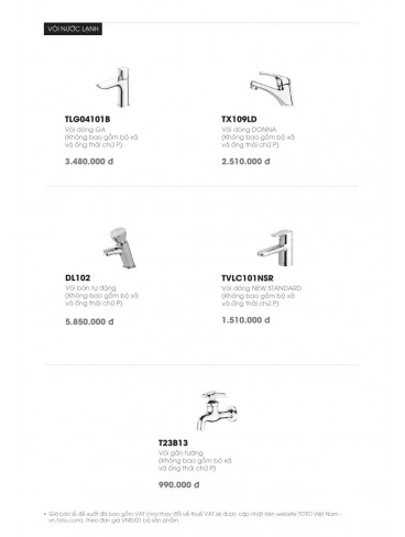 CATALOGUE TOTO MINI THÁNG 04 - 2025