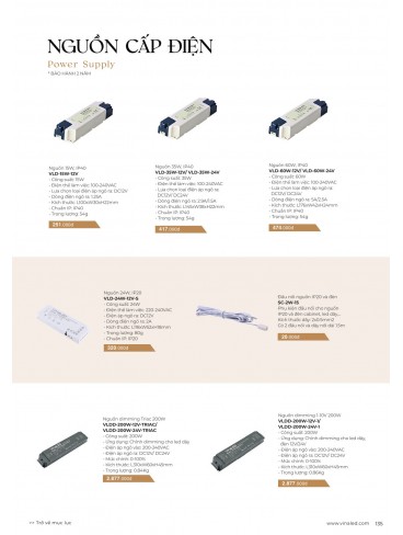 CATALOGUE ĐÈN VINALED 2025