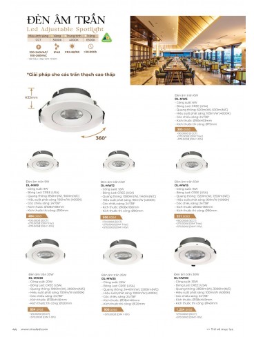 CATALOGUE ĐÈN VINALED 2025