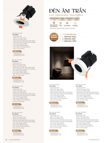 CATALOGUE ĐÈN VINALED 2025