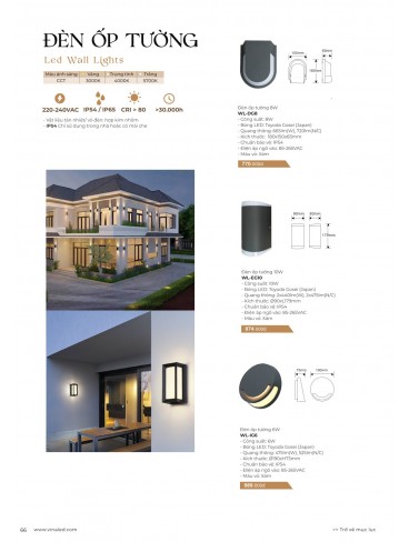 CATALOGUE ĐÈN VINALED 2025